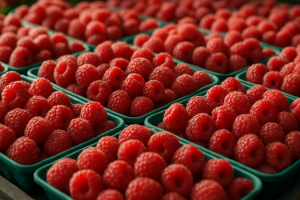 No foreign raspberry trade data; Bronisze price falls to €4.6/kg