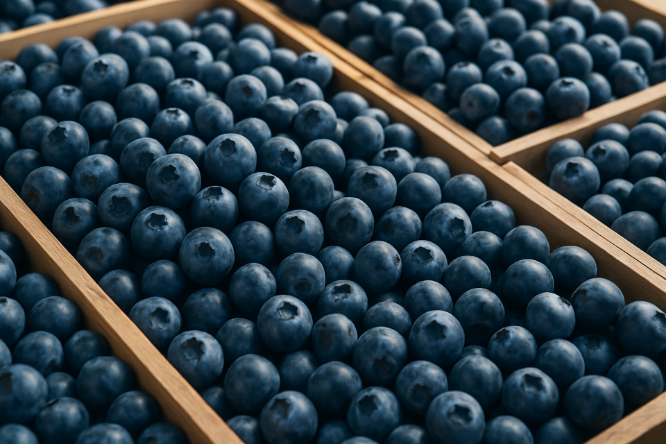 Blueberry Prices in Poland Fall Sharply Amid Market Surplus and Hail Damage