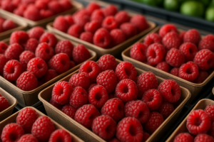 Lower Raspberry Supply and High Prices at Bronisze After Heatwave