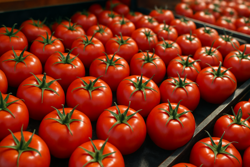 Sharp price gaps for tomatoes at Bronisze: premium raspberry types at €1.5/kg above standard