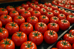 Sharp price gaps for tomatoes at Bronisze: premium raspberry types at €1.5/kg above standard