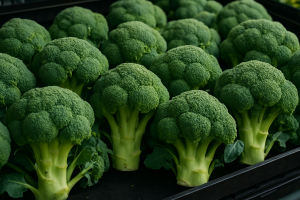 Warsaw wholesale broccoli at €0.8–1.0 per piece on 18 August